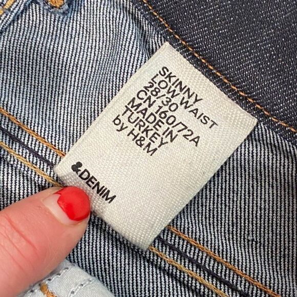 &denim dark wash structured skinny jean - Picture 5 of 8